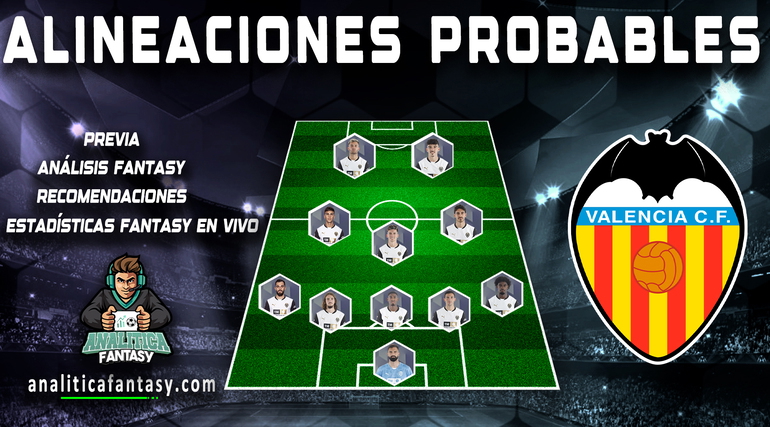 Imagen de la noticia: Valencia: Alineación actualizada de la Jornada 13