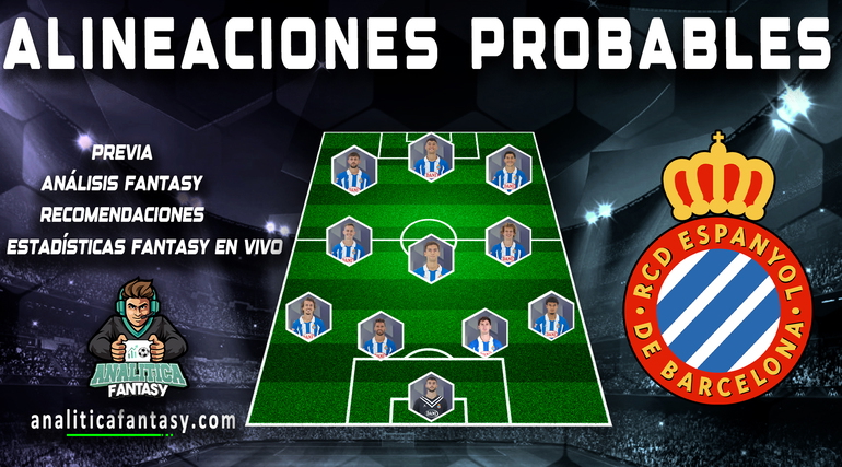 Imagen de la noticia: Espanyol: Alineación probable actualizada de la Jornada 13