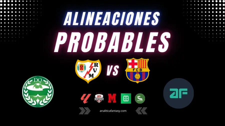 Portada de Rayo Vallecano vs Barcelona: Alineaciones actualizadas