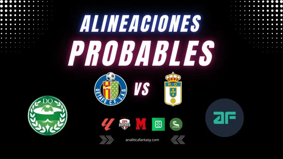 Portada de Getafe vs Oviedo: Alineaciones actualizadas