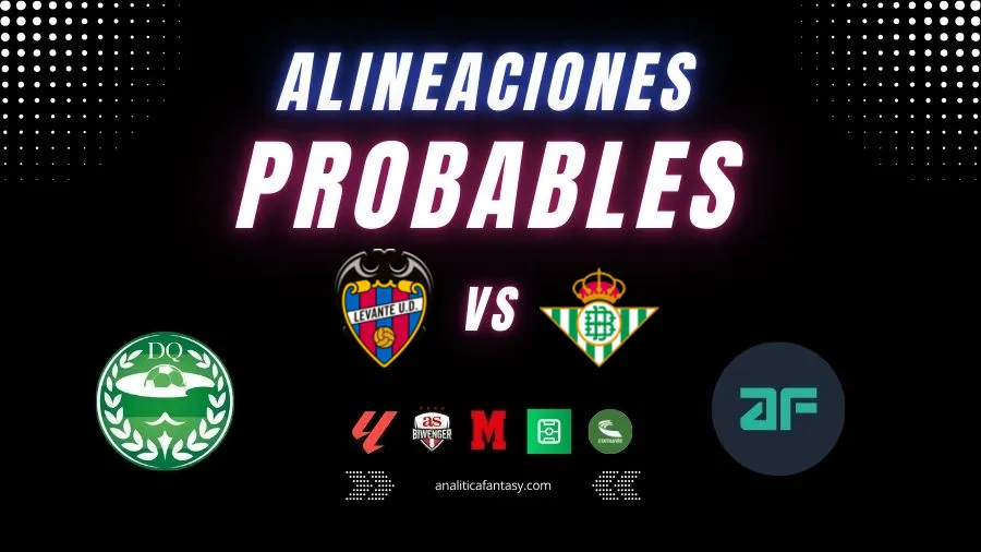 Portada de Levante vs Real Betis: Alineaciones actualizadas