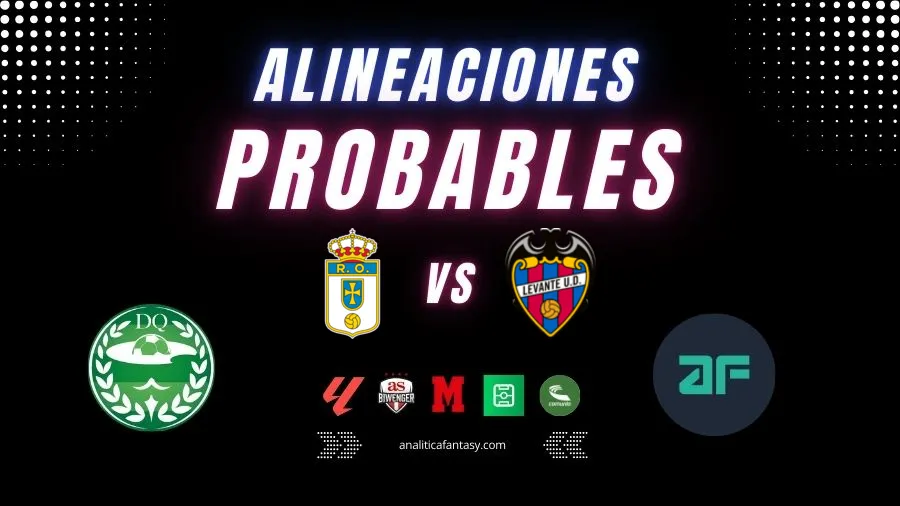 Portada de Oviedo vs Levante: Alineaciones actualizadas
