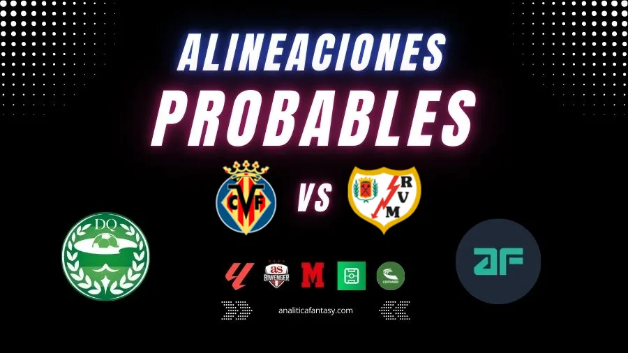 Portada de Villarreal vs Rayo Vallecano: Alineaciones actualizadas
