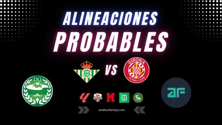 Portada de Real Betis vs Girona: Alineaciones actualizadas