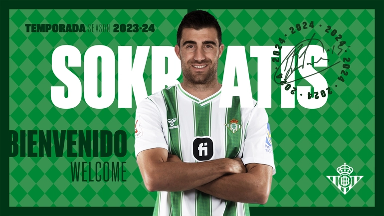 Noticia: Sokratis nuevo jugador del Real Betis hasta fin de temporada Imagen de la noticia: Sokratis nuevo jugador del Real Betis hasta fin de temporada