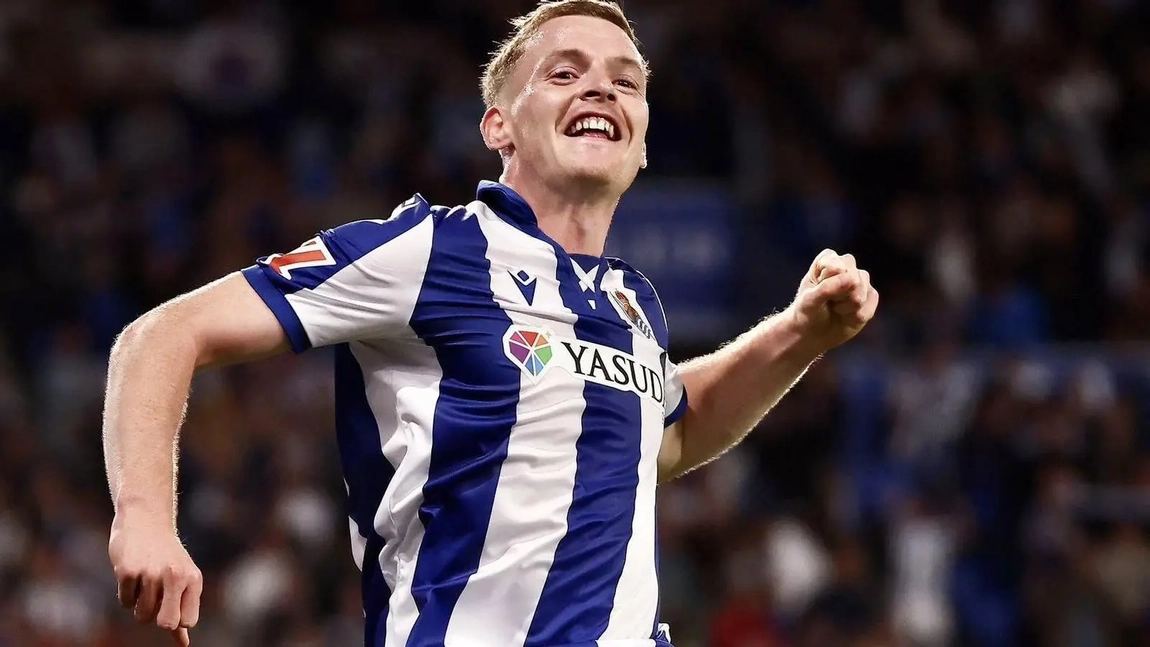 Sergio Gómez, ilusionado con su nuevo rol como lateral en la Real Sociedad