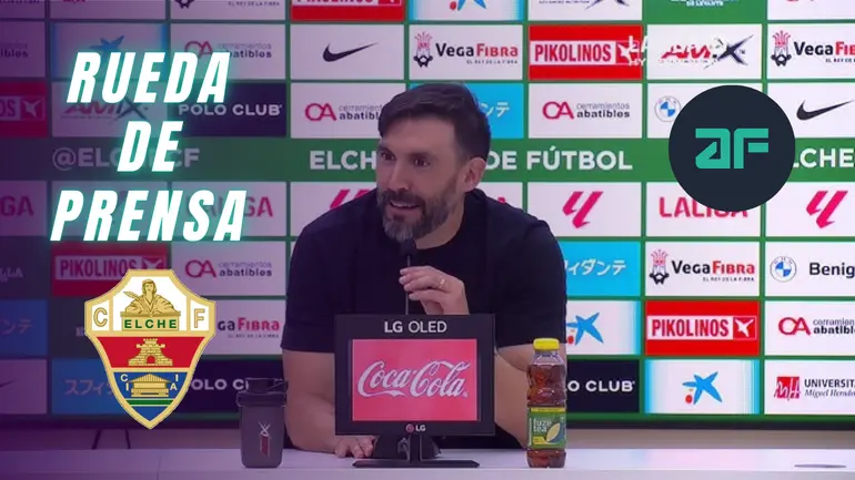 Sarabia en rueda de prensa para el Elche - Celta: habla de Yago, Boayar, Sangaré, lo de Febas, la permanencia