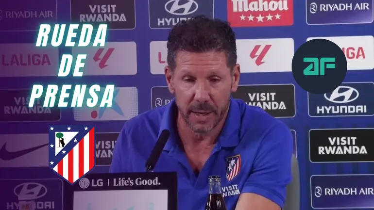 Simeone en rueda de prensa para el Atlético - Valencia: descarte oficial de Julián, Solorth y Giuliano en la Jornada 34