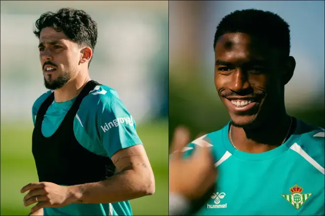 El Betis se ejercita con Fornals y Firpo mientras espera a Abde, Fidalgo, Ricardo...