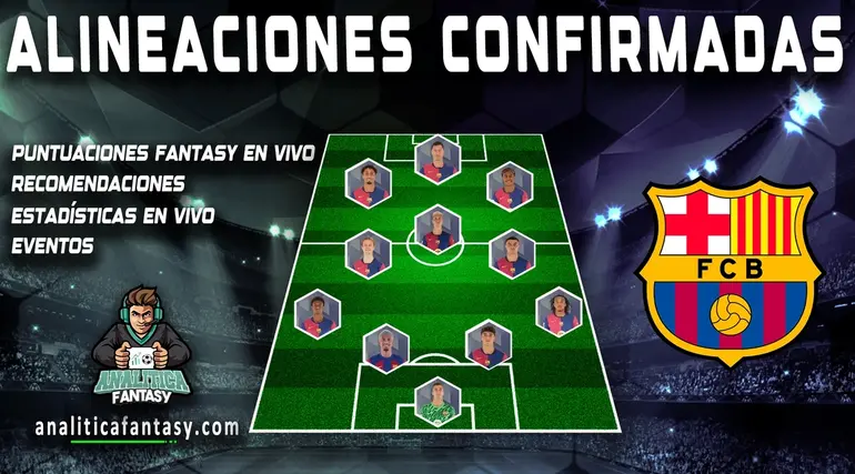 Portada de Alineación oficial del Barcelona ante el Rayo- Jornada 29 La Liga: Lamine, Bernal, Araujo titulares