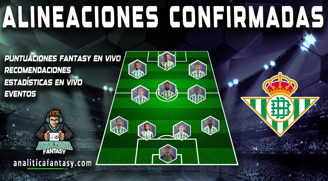 Noticia: Tres cambios en la alineación del Betis contra el Villarreal Imagen de la noticia: Tres cambios en la alineación del Betis contra el Villarreal