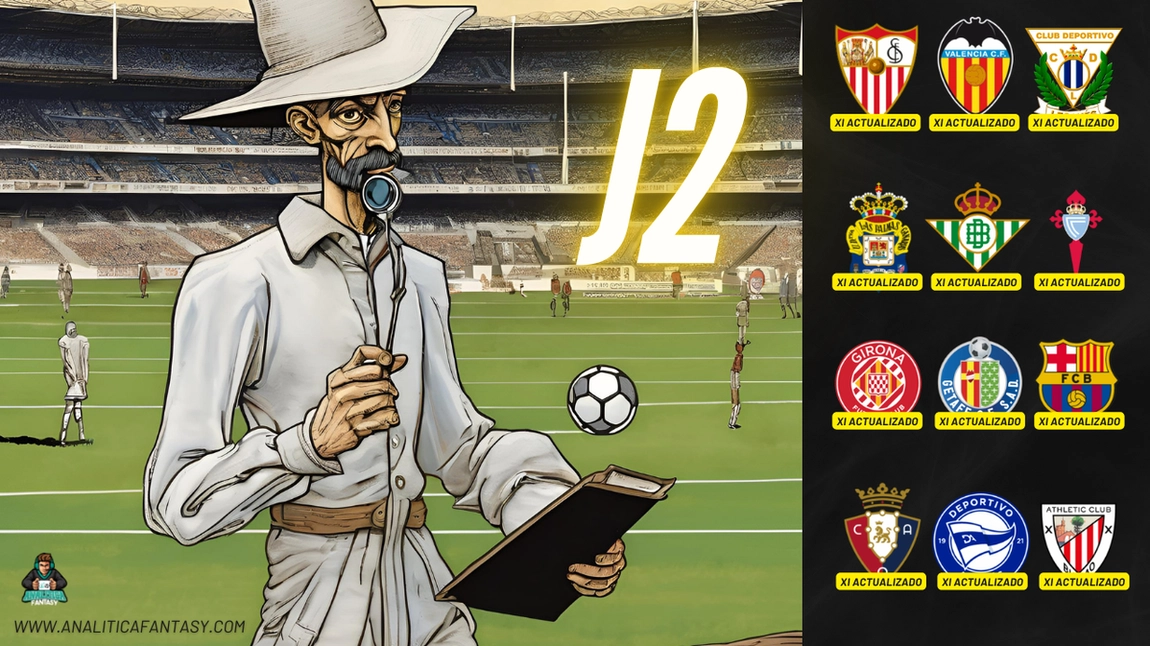 Noticia: Actualizadas las alineaciones probables de la Jornada 2 en los equipos que ya han disputado partido Imagen de la noticia: Actualizadas las alineaciones probables de la Jornada 2 en los equipos que ya han disputado partido