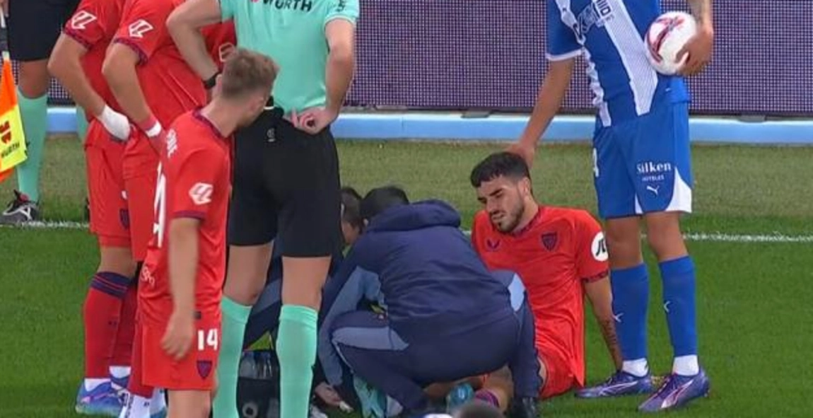 Portada de En una acción fortuita, Jordán acaba lesionando a Isaac Romero