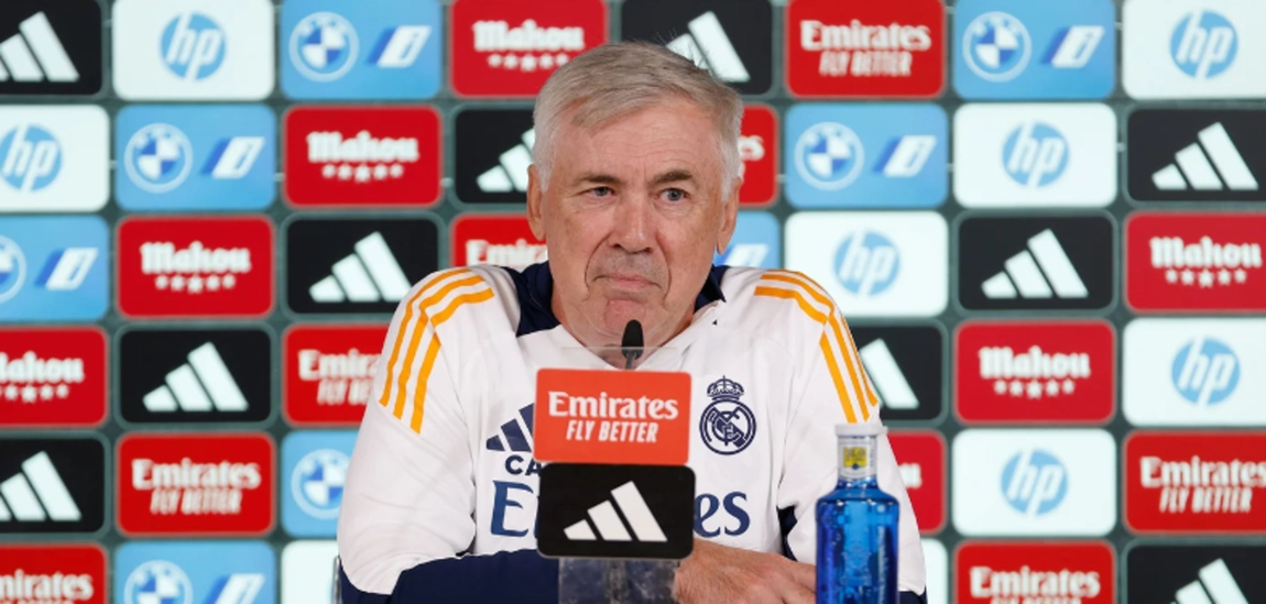 Noticia: Rueda de prensa de Carlo Ancelotti antes del partido del Alavés Imagen de la noticia: Rueda de prensa de Carlo Ancelotti antes del partido del Alavés