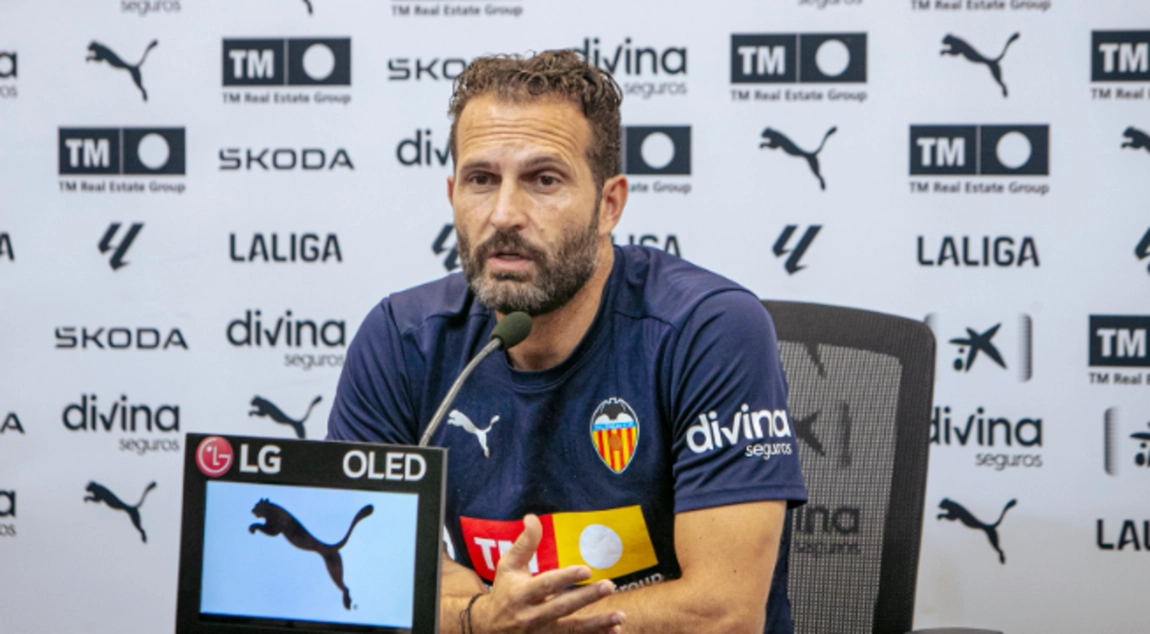 Rubén Baraja en rueda de prensa antes del partido contra Osasuna