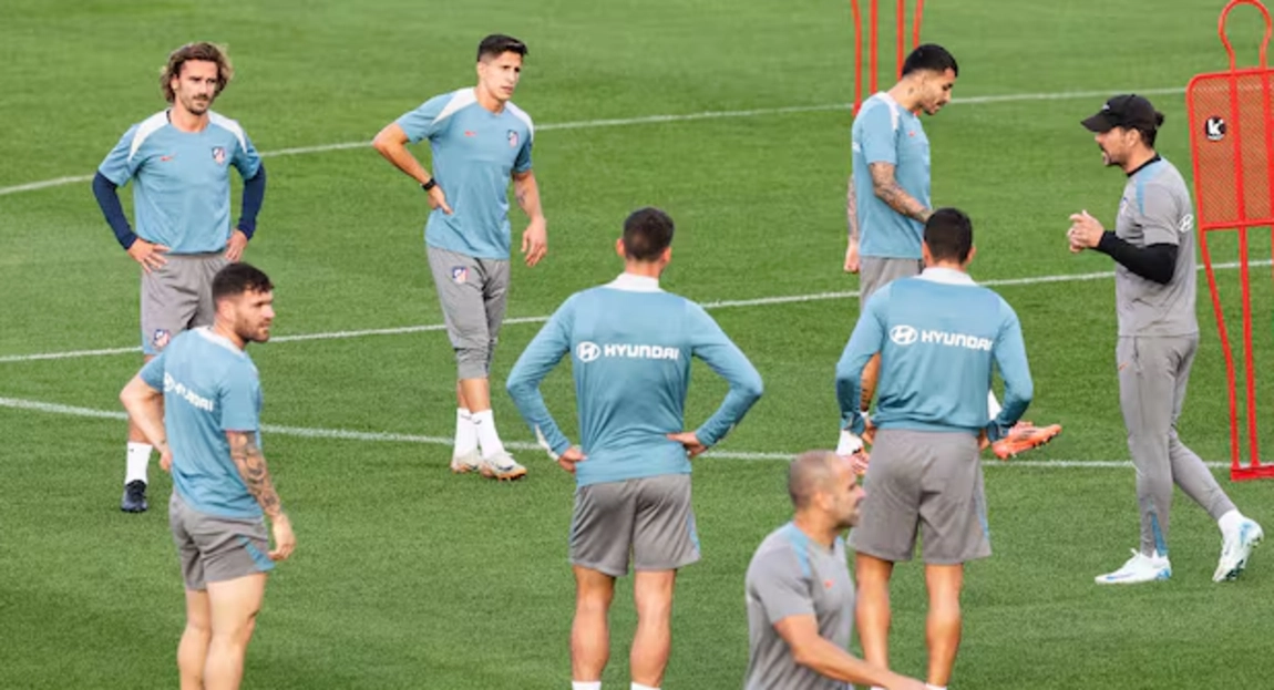 El Atlético volvió al trabajo después de los dos días