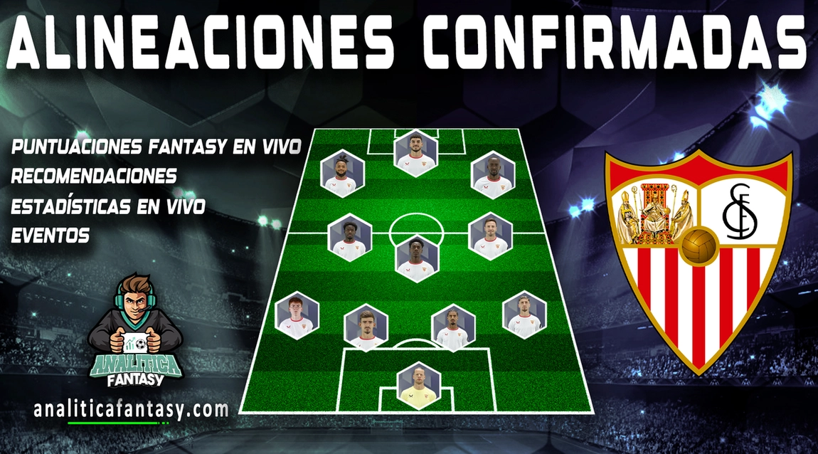 Alineación titular del Sevilla contra la real Sociedad