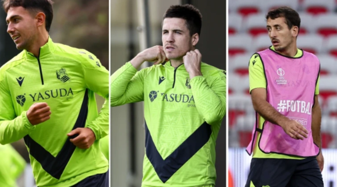 Noticia: Zubimendi y Zubeldia al margen; Oyarzabal con el grupo Imagen de la noticia: Zubimendi y Zubeldia al margen; Oyarzabal con el grupo
