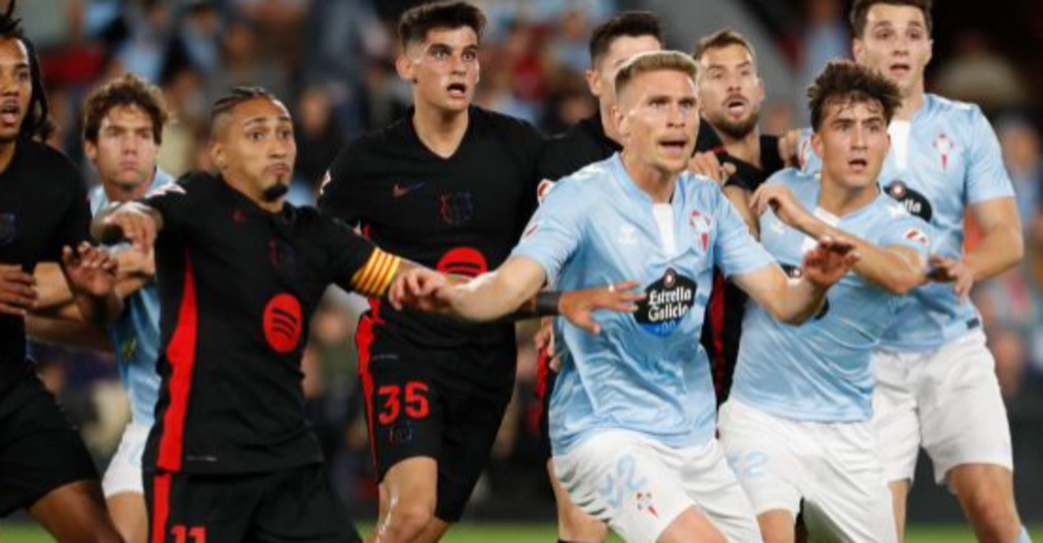 El Celta frustra al Barcelona en un final loco de partido