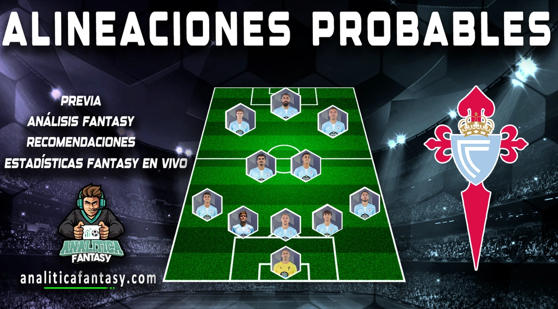 Imagen de la noticia: Alineación probable del Celta para la J17