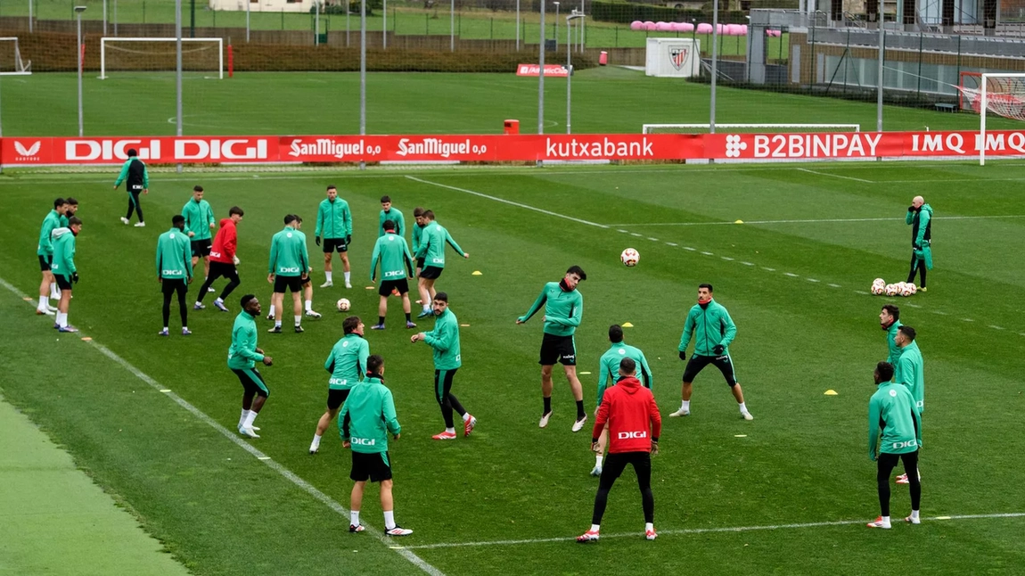 Noticia: Entrenamiento del Athletic sin señales de Oihan Imagen de la noticia: Entrenamiento del Athletic sin señales de Oihan