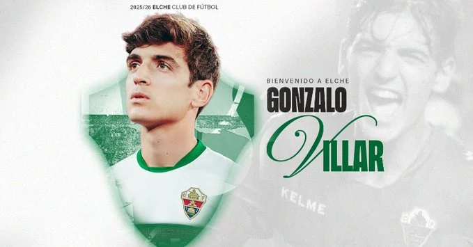 Portada de Oficial: Gonzalo Villar regresa al Elche en una cesión con opción de compra