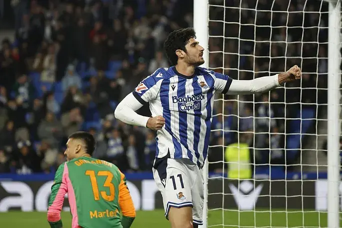 Portada de Guedes marca pero la Real Sociedad pierde en Anoeta - Jornada 16 Liga Fantasy