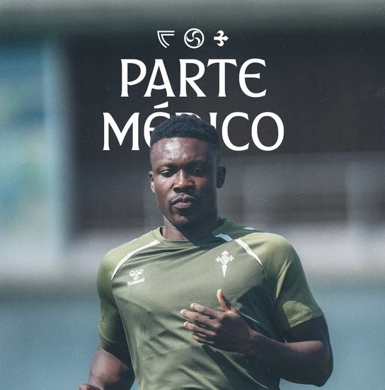 Portada de Oficial: Parte médico del Celta sobre la lesión de Aidoo