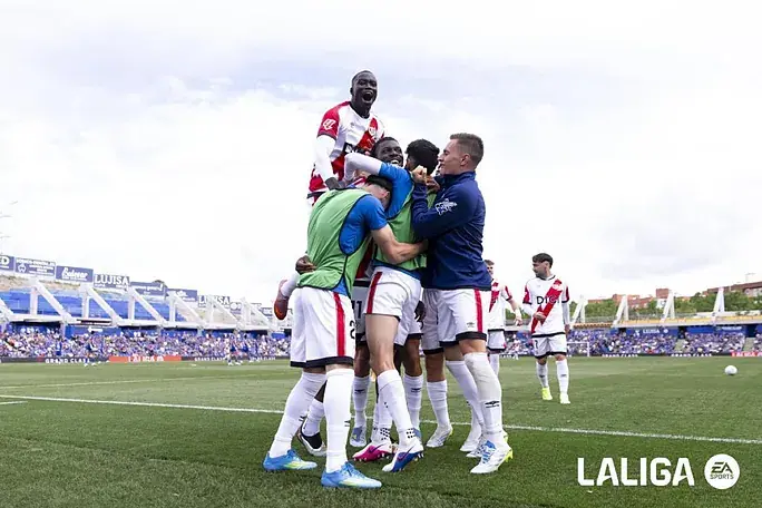Camello y Nteka con goles en triunfo del Rayo Vallecano sobre el Getafe - Jornada 34