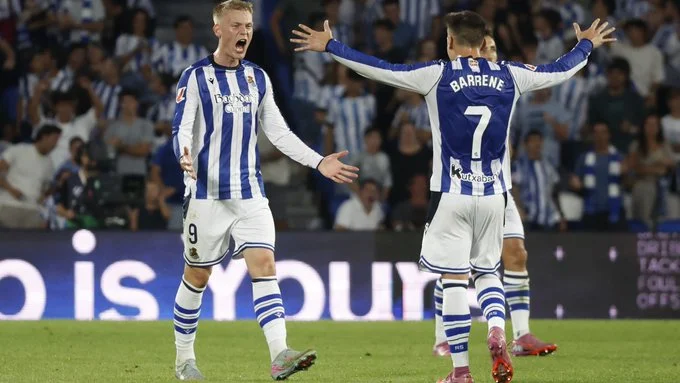 Portada de Empate en remontada de la Real, goles de Barrene y Orri - La Liga Fantasy