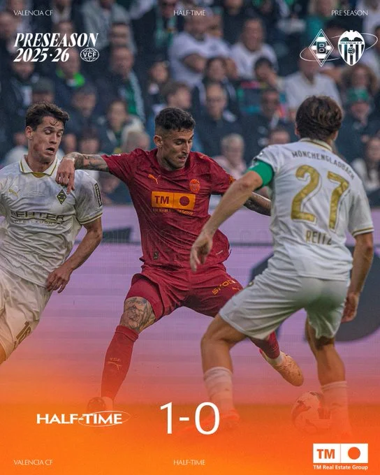 Portada de El Valencia sufre una derrota dura ante el Gladbach