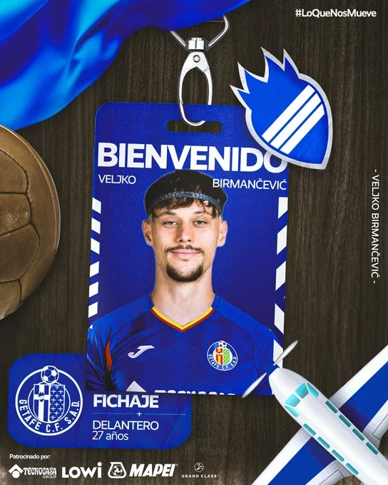 Portada de Oficial: El Getafe ficha a Veljko Birmančević y cede a Coba