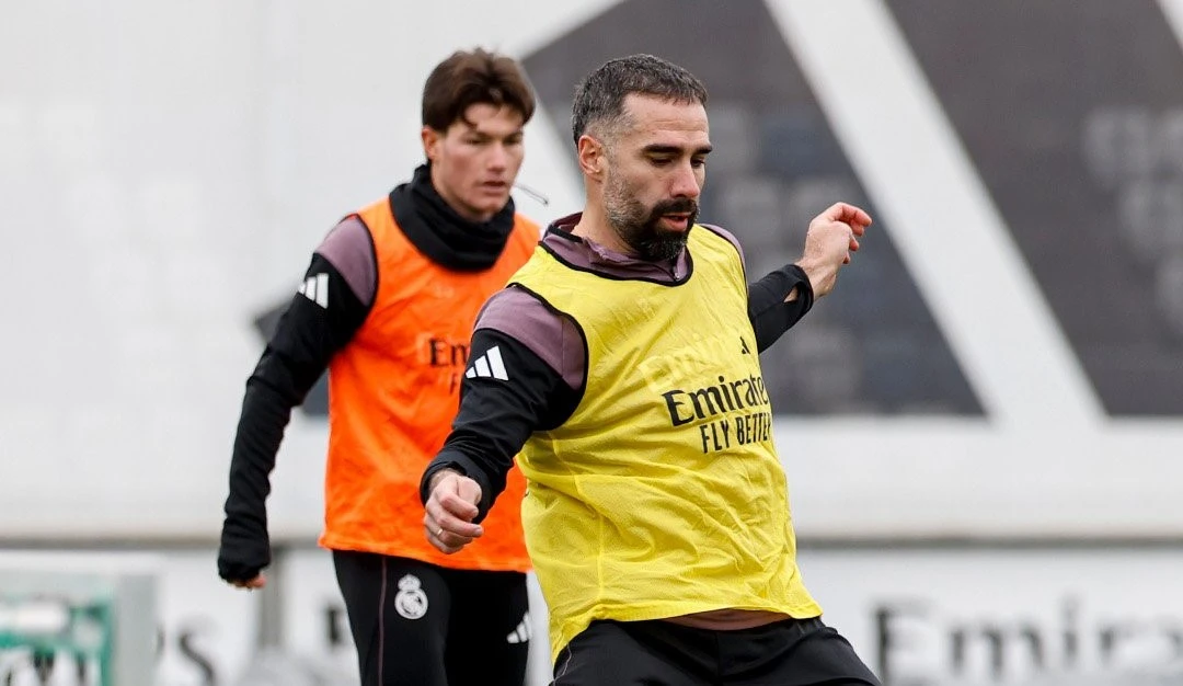 Carvajal ya entrena con el Real Madrid, regalo de nuevo año