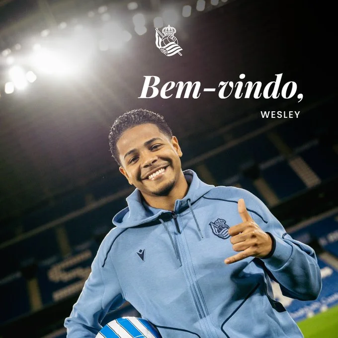 Portada de Oficial: Wesley es nuevo jugador de la Real Sociedad