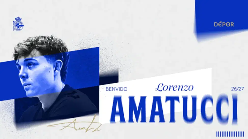 El Deportivo hace oficial el fichaje de Lorenzo Amatucci: cifras del traspaso y años de contrato