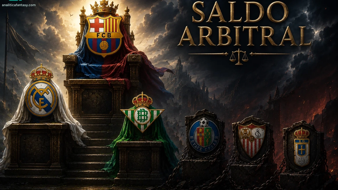 Portada de Saldo arbitral de La Liga 2025/26: el Barcelona, el más beneficiado en amarillas; Real Madrid, segundo