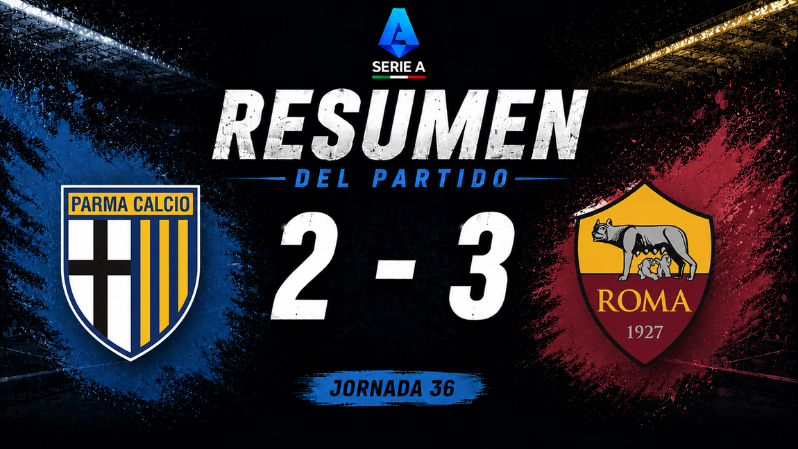 Parma 2-3 AS Roma: crónica de la jornada 36 en la Serie A