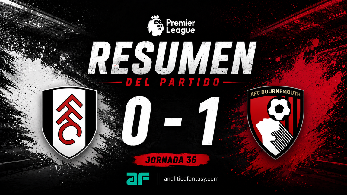 Fulham 0-1 Bournemouth: crónica de la jornada 36 en la Premier League