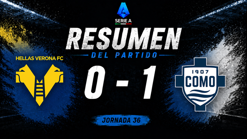 Hellas Verona 0-1 Como: crónica de la jornada 36 en la Serie A