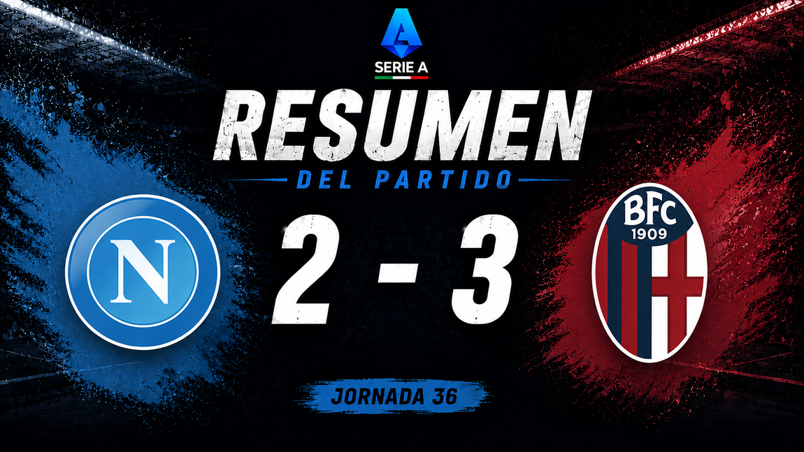 Napoli 2-3 Bologna: crónica de la jornada 36 en la Serie A