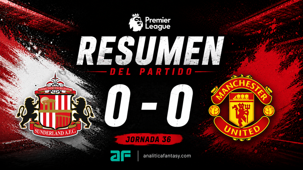 Sunderland 0-0 Manchester United: crónica de la jornada 36 en la Premier League