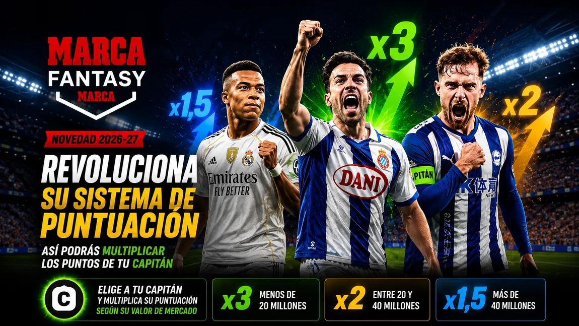 Fantasy MARCA revoluciona su sistema de puntuación: así podrás multiplicar los puntos de tu capitán