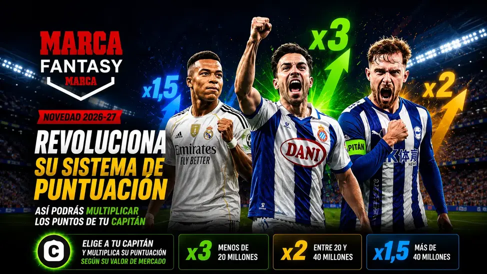 Fantasy MARCA revoluciona su sistema de puntuación: así podrás multiplicar los puntos de tu capitán