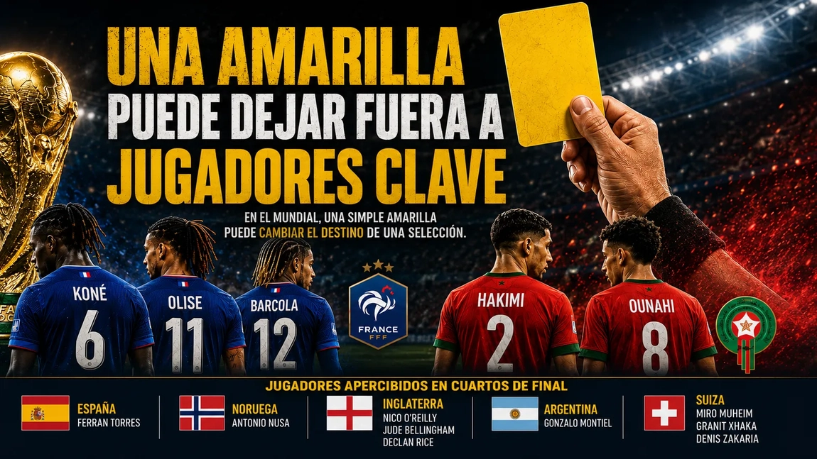 Portada de Alerta Mundial: los jugadores que se pueden perder las semifinales por una amarilla