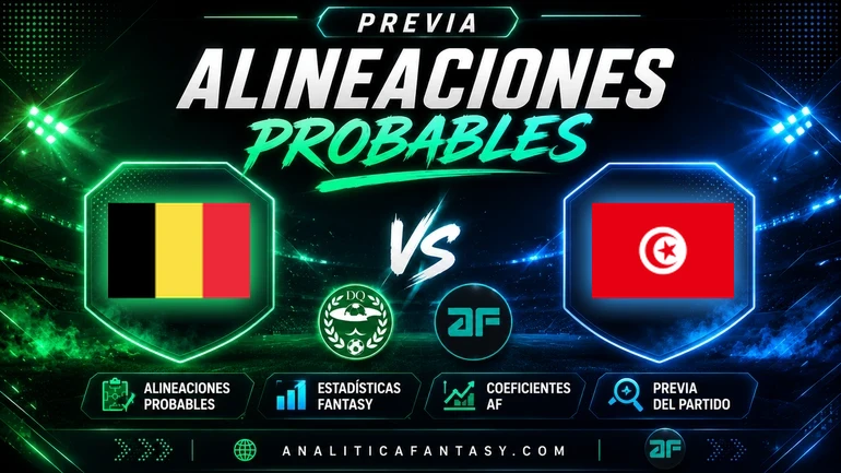 Bélgica 5-0 Túnez: goleada con apuntes fantasy rumbo al Mundial 2026