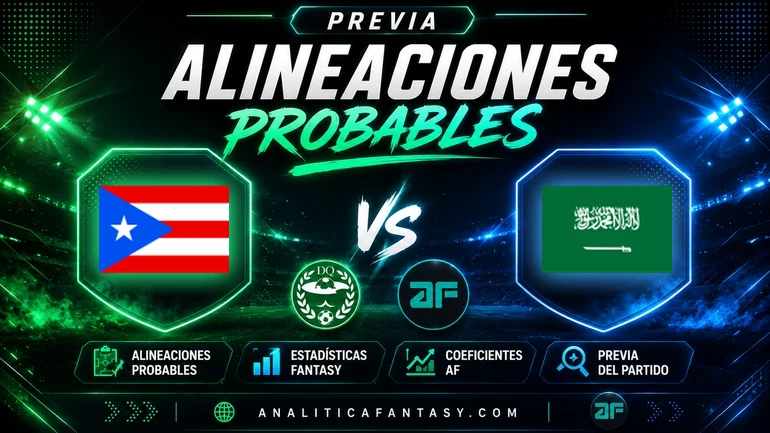 Puerto Rico 0-3 Arabia Saudí: goleada con apuntes fantasy rumbo al Mundial 2026